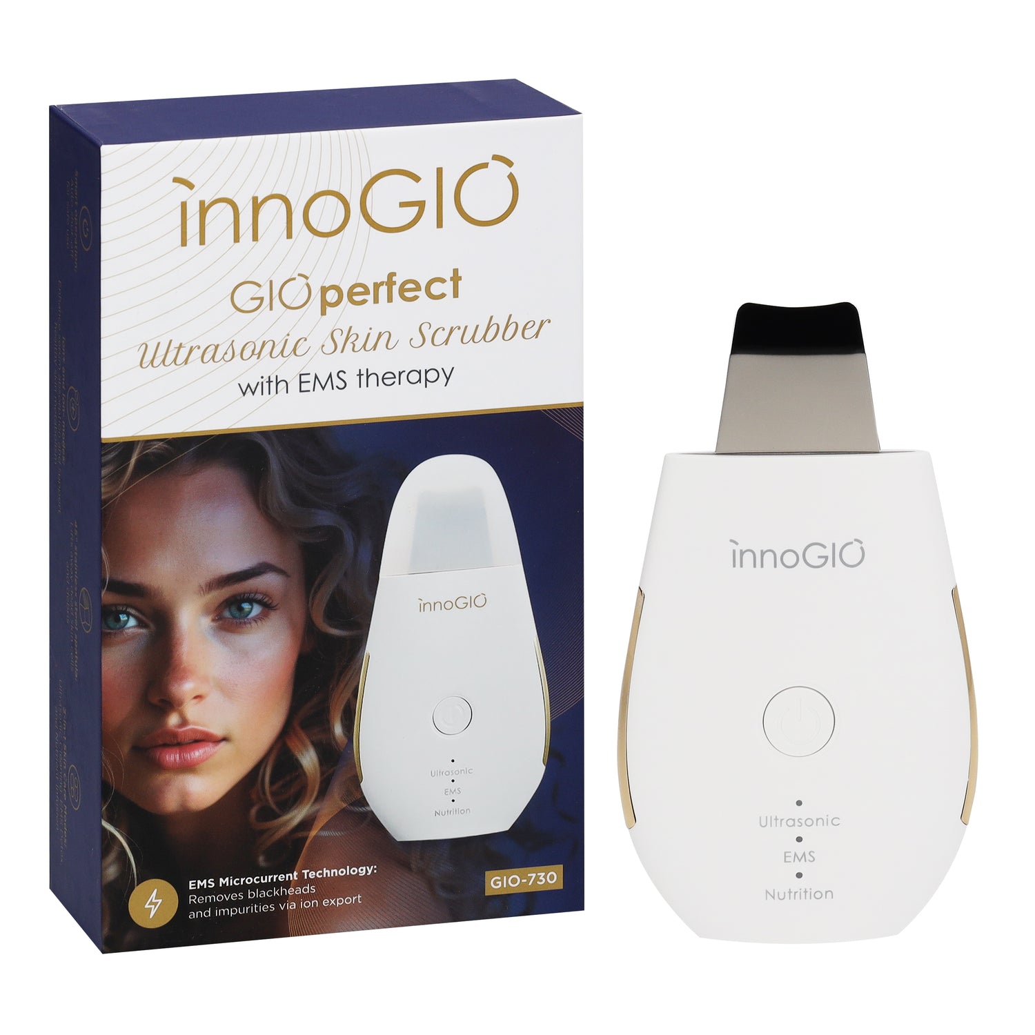 GIOperfect Ultrasonic Skin Scrubber with EMS therapy