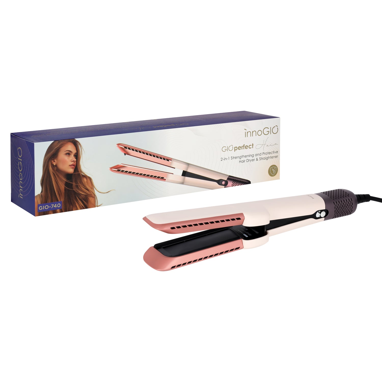 GIOperfect Hair 2-in-1 Strenghtening and protective Hair Dryer & Straightener