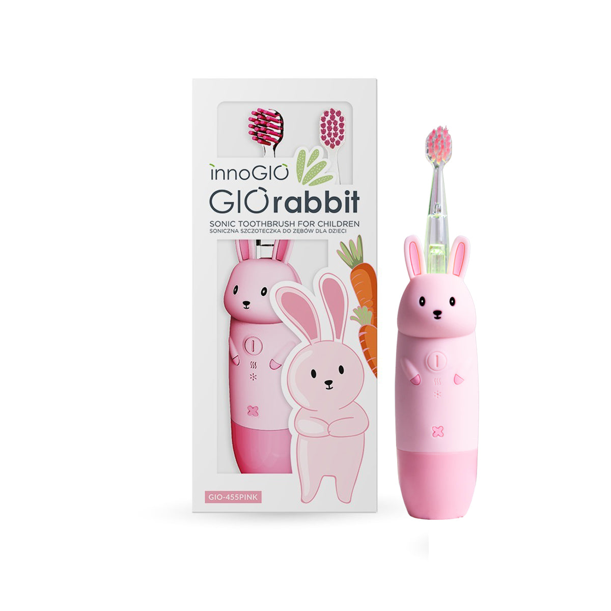 GIOrabbit PINK GIO-455PINK sonic toothbrush for children